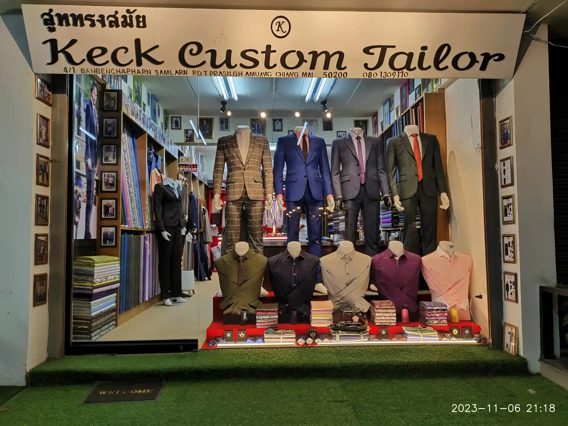 KeckCustomTailor Custom Tailor Chiang Mai Shop Front